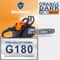 31.8cc Holzfforma® G180 Gasoline Chain Saw Power Head Orange Black Color Only Without Guide Bar