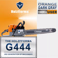 71cc Holzfforma® Orange Dark Gray G444 Gasoline Chain Saw Power Head Without Guide Bar and Chain Top Quality By Farmertec All parts are For MS440 044 Chainsaw