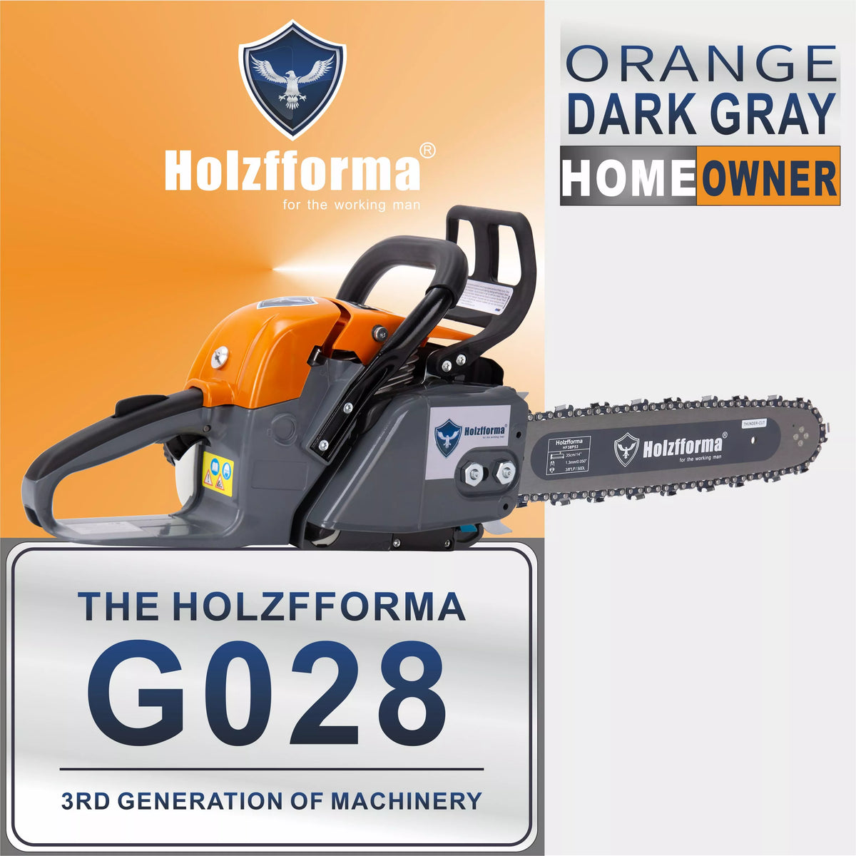 51.5cc Holzfforma® G028 Gasoline Chain Saw Power Head Without Guide Bar And Chain Top Quality By Farmertec All Parts Are For Stihl 028 Chainsaw