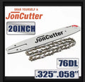 20inch .325" .058" 76DL Saw chain and Guide Bar Combo For JonCutter G5800 Chainsaw